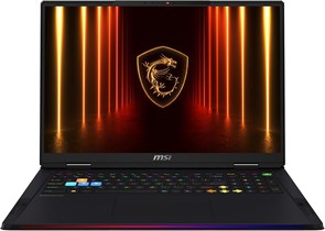 MSI Raider 18 HX AI A2XWIG, игровой ноутбук, 18-дюймовый UHD+ 120 Гц, процессор Intel Core Ultra 9 285HX, 64 ГБ ОЗУ, SSD на 2 ТБ, видеокарта NVIDIA® GeForce RTX™ 5080, GDDR7 16 ГБ, Win11, черный 1000011070