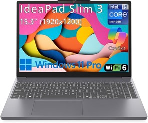 LENOVO IdeaPad Slim 3 Home Business AI COPILOT, 8-ядерный процессор Intel i5-13420H (Beat i7-1355U), 16 ГБ оперативной памяти DDR5, твердотельный накопитель PCIe 512 ГБ, дисплей 15 дюймов FHD+, Wi-Fi 6, цвет Luna Grey, Windows 11 Pro 1000014910