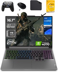 Игровой ноутбук Lenovo Legion 5 16IRX9 — процессор Intel i7-14700HX 14-го поколения, 16,1-дюймовый экран, 240 Гц, графика RTX 4070 8 ГБ, Win11 Pro (в комплекте контроллер 1-й волны, мышь, коврик для мыши и антивирус) (48 ГБ ОЗУ | SSD-накопитель 1 ТБ) 1000014958