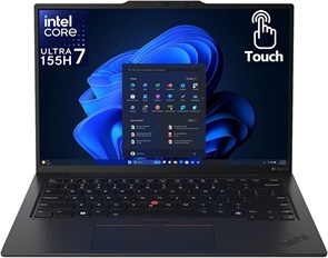 Ноутбук Lenovo ThinkPad X1 Carbon 12-го поколения с процессором Intel Ultra 7 155U, 14-дюймовым сенсорным экраном WUXGA с охватом 100% sRGB, оперативной памятью DDR5 32 ГБ, высокопроизводительным твердотельным накопителем Gen4 емкостью 1 ТБ, камерой FHD+ 1000015041