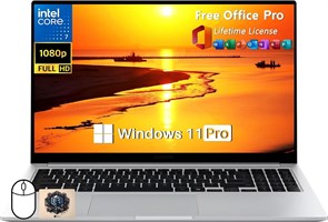 Новейший бизнес-ноутбук Samsung Galaxy Book 4 (2024 г.), 10-ядерный процессор Intel Ultra 7-150U, 16 ГБ ОЗУ, SSD на 1 ТБ, 15,6-дюймовый FHD-дисплей, клавиатура с подсветкой, Windows 11 Pro, пожизненная лицензия Office и фирменная мышь 1000003059