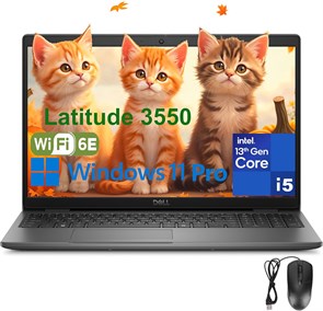 Ноутбук Dell Latitude 3550 для бизнеса и работы, процессор Intel Core i5-1335U (Beat i7-1255U), 16 ГБ оперативной памяти DDR5, твердотельный накопитель PCIe 512 ГБ, дисплей Full HD 15,6 дюйма, Wi-Fi 6E, Bluetooth, веб-камера Full HD, порт USB4 Type-C, Win 1000015148
