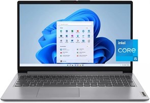Тонкий и лёгкий ноутбук Lenovo IdeaPad 15,6 дюйма с разрешением Full HD, 10-ядерный процессор Intel i5-1235U 12-го поколения, 8 ГБ ОЗУ, SSD-накопитель PCIe 512 ГБ, USB-C, HDMI, Wi-Fi 6, клавиатура, веб-камера, устройство чтения карт SD, версия KB для США, 1000015183