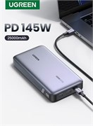 Портативное зарядное устройство Power Bank мощностью 145 Вт для ноутбука, USB-C, 3 порта, быстрая зарядка, умный цифровой дисплей, аккумулятор для iPhone 16, 15 серии, MacBook Pro, Air, Dell, XPS, ASUS, iPad, Samsung, Apple Watch S10. 1000016762