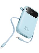 Портативное зарядное устройство Power Bank, 10000 мА·ч, быстрая зарядка, портативное зарядное устройство для телефона со встроенным разъемом Lightning и выходом USB-C, аккумулятор со светодиодным дисплеем для iPhone, Samsung, Android, Pixel, iPad, синий 1000016772