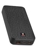 Внешний аккумулятор ёмкостью 20000 мА·ч (кабель в комплекте) — быстрая зарядка 20 Вт, порты USB-C и USB-A, светодиодный индикатор, защита от перезаряда для iPhone, Samsung, iPad и планшетов Android — чёрный 1000016792