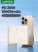 Беспроводной внешний аккумулятор 10000 мАч, магнитное беспроводное портативное зарядное устройство MagSafe, быстрая зарядка, зарядное устройство PD 20 Вт, проводная зарядка iPhone MagSafe, аккумулятор для iPhone 16 серии, Apple Watch S10, Airpods4 1000016797