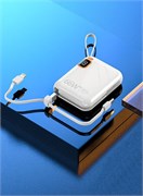 Внешний аккумулятор 66 Вт с быстрой зарядкой, большой емкостью 20000 мА·ч, мини-PD, двухсторонняя быстрая зарядка, мобильный внешний аккумулятор со встроенным кабелем 1000016810