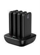 Комплект из 4 портативных ультратонких внешних аккумуляторов WST, емкостью 10000 мА·ч каждый, светодиодный цифровой дисплей, быстрая зарядка PD, общая зарядная док-станция для дома, кафе, офиса, отеля, ресторана и т. д. (цвет: черный) 1000016826