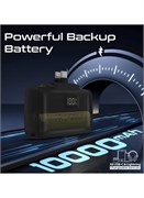 Внешний аккумулятор, компактный внешний аккумулятор с входом/выходом USB-C™ мощностью 20 Вт, складной разъем Lightning мощностью 20 Вт, сверхбыстрый вход/выход USB-C™ мощностью 20 Вт, защита от зарядки, светодиодный дисплей, PowerUp-10Duo, черный 1000016831