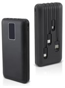 Внешний аккумулятор 30 000 мА·ч — сверхмощное портативное быстрое зарядное устройство с 4 встроенными кабелями (Type-C, Lightning, Micro-USB, USB-A), удобный для путешествий внешний аккумулятор для смартфонов, планшетов и USB-устройств 1000016847