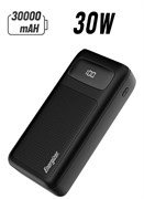 Внешний аккумулятор Ultimate Power Delivery мощностью 30 Вт, шесть выходов: 4 выхода USB-A, 2 выхода Type-C, ЖК-индикатор, управление PowerSafe, черный 1000016863