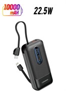 Портативный внешний аккумулятор ёмкостью 10000 мА·ч | Быстрая зарядка 22,5 Вт, порты USB-C и USB-A, встроенный кабель USB-C и кабель Lightning — компактный, лёгкий и маленький для iPhone, Samsung, iPad и других устройств 1000016876