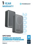 Внешний аккумулятор Magsafe Power Bank 20000 мА·ч, 20 Вт PD / Одновременная зарядка / Компактный дизайн / Вход и выход USB-C / Беспроводное зарядное устройство 15 Вт PowerBank 20000 мА·ч - Темно-серый 1000016877