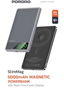 Внешний аккумулятор SlimMag Magnetic Power Bank 5000 мА·ч с отображением заряда в реальном времени / Беспроводное зарядное устройство Qi2 / Быстрая зарядка Power Bank PD 20 Вт 5000 мА·ч / Простая зарядка для телефона, часов и наушников - серый 1000016905