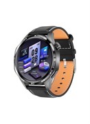 Умные часы GT5 с функцией Bluetooth-вызовов (принимать/совершать звонки), фитнес-трекер с функцией мониторинга сна, подходят для iPhone/Android, водонепроницаемость IP67 (кожа черного цвета) 1000017193