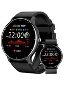 Умные часы для женщин и мужчин, фитнес-трекер с пульсометром, водонепроницаемые, IP67, 1,28-дюймовый сенсорный экран, модные спортивные часы для Android IOS, черные 1000017199