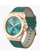 Гибридные смарт-часы Oak Automatique с AMOLED-дисплеем 1,19 дюйма / Водонепроницаемые / Мониторинг здоровья / Дополнительный кожаный ремешок / Трекер активности - зелёные 1000017247