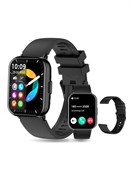 Мужские смарт-часы PEJE, дисплей 1,83 дюйма, оповещения о молитвах, поддержка арабского языка, звонки по Bluetooth, водонепроницаемость 1 атм, Spo2/час/отслеживание сна, более 123 спортивных режимов, аккумулятор на 7 дней (280 мА·ч), iOS/Android (черный) 1000017257