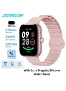 Смарт-часы JR-FT5 PLUS емкостью 300 мА·ч. Возможность совершать и принимать звонки. 1,96-дюймовый HD TFT-дисплей. Подключение по Bluetooth. Мониторинг фитнеса. Совместимость с Apple и Android. Магнитные и силиконовые браслеты. Цвет: розовое золото. 1000017267