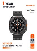 Смарт-часы Voyager с 1,43-дюймовым AMOLED-дисплеем, прочным черным циферблатом и оранжевым ремешком Ocean Band 34 мм / Мониторинг здоровья и отслеживание активности - черный 1000017280