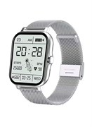 Умные часы с сенсорным дисплеем 1,81 дюйма, отслеживанием пульса и SpO2, поддержкой вызовов по Bluetooth, серебристого цвета, водонепроницаемостью IPX4, монитором сна, фитнес-трекером, совместимы с Android/Ios 1000017302