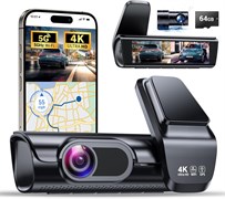 Видеорегистратор K600 4K спереди и сзади, экран IPS 3,59 дюйма, встроенный GPS, Wi-Fi 5G с приложением, UHD 2160P, ночное видение, бесплатная SD-карта на 32 ГБ, широкий угол обзора 170°, HDR, режим парковки 24 часа 1000017354