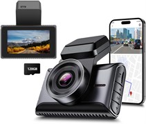 Двойной видеорегистратор S200PRO с записью 4K спереди и 1080P сзади, 3-дюймовым IPS-дисплеем, Wi-Fi и GPS, оповещения ADAS, циклическая запись, акселерометр, монитор парковки, разделённый экран, управление через приложение. Бесплатная карта памяти на 128 1000017423