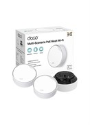 Deco X50-PoE AX3000 — домашняя Mesh-система Wi-Fi 6 с поддержкой PoE, двухдиапазонная, сетевая система на базе искусственного интеллекта, покрытие до 6500 кв. футов, подключение до 150 устройств, двухъядерный процессор 1,0 ГГц, HomeShield, упаковка из 3 ш 1000018389