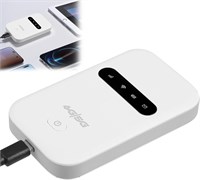 Портативный дорожный маршрутизатор WiFi 4G, сверхбыстрая точка доступа 300 Мбит/с, аккумулятор 3000 мА·ч, карманный 4G LTE WiFi для 10 пользователей, идеально подходит для путешествий, телефона, ноутбука, компьютера (белый) 1000018553