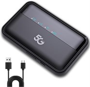 Маршрутизатор Bewinner 5G со слотом для SIM-карты, карманный WiFi6, дорожная точка доступа, ёмкость 10000 мА·ч, мобильная точка доступа 5G SIM-карты, маршрутизатор с картой Nano SIM — высокоскоростной, 2,77 Гбит/с/1,25 Гбит/с, поддержка 16 пользователей, 1000002027