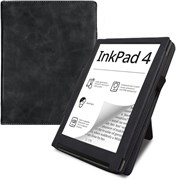 Чехол Gruattreay для планшета Pocketbook Inkpad 4 с диагональю 7,8 дюйма, ультратонкий, полностью покрывающий цветной кожаный чехол со складной подставкой, прочный, с функцией автоматического перехода в спящий режим/пробуждением (черный) 1000019772