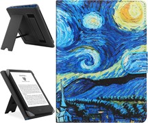 Универсальный чехол HoYiXi, совместимый с Kindle Paperwhite 6,8 дюйма, Kindle 2022 и 2019 6 дюймов, Kobo Clara HD, Kobo Clara 2E. Кожаный чехол для Pocketbook 6-6,8 дюйма, Tolino, Sony E-Book Reader, Starry Night 1000019782