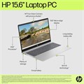 Ноутбук HP 15-fd0111ne, дисплей Full HD 15,6 дюйма, процессор Intel® Core™ i7-1255U, 16 ГБ ОЗУ, твердотельный накопитель на 512 ГБ, графика Intel® Iris® Xe, Windows 11 Домашняя, клавиатура (английская/арабская), цвет: натуральный серебристый [B21RHEA] 1000002936