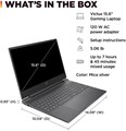 Игровой ноутбук HP Victus 15,6 дюйма, 144 Гц, Full HD, AMD Ryzen 7 7445HS, NVIDIA GeForce RTX 4050, Windows 11, Copilot, коврик для мыши (64 ГБ ОЗУ | 1 ТБ PCIe SSD + коврик для мыши) 1000014780