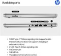 Ноутбук HP 14", HD-дисплей, процессор Intel Core i3-1215U, 8 ГБ ОЗУ, SSD-накопитель на 256 ГБ, графика Intel UHD, Windows 11 Домашняя в режиме S, цвет "натуральный серебристый", 14-dq5009nr 1000010588