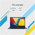 Ноутбук ASUS Vivobook 14, 14-дюймовый дисплей FHD (1920 x 1080) со светодиодной подсветкой, Intel i5-1334U, 10-ядерный процессор, 12 ГБ оперативной памяти DDR4, твердотельный накопитель PCIe на 256 ГБ, HDMI, цвет Quiet Blue, Windows 11 Домашняя, коврик дл 1000014838