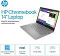 HP Chromebook, Intel Celeron, 14-дюймовый HD LED-дисплей, 4 ГБ ОЗУ, 14a-ne1013dx, цвет «Современный серый», накопитель eMMC 64 ГБ, графика Intel UHD 1000014895