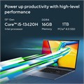 ASUS Vivobook 15 (X1502VA) 13-го поколения, Intel Core i5-13420H (видеокарта Intel UHD iGPU, 16 ГБ ОЗУ - твердотельный накопитель на 1 ТБ, клавиатура FHD 15,6 дюйма с подсветкой 60 Гц, Windows 11, M365 Basic/Office Home 2024, цвет Quiet Blue) 1000014968