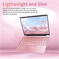 Ноутбук UDKED 14 дюймов, 6 ГБ ОЗУ, SSD, ультрабук на базе Windows 11, разрешение 1920 x 1080 пикселей, процессор Intel Celeron J4105 (до 2,5 ГГц), двойной Wi-Fi, 2 порта USB 3.0 (розовое золото, SSD на 128 ГБ) 1000014992