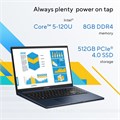 ASUS Vivobook 15 X1504VA-NJ582W Intel Core 5-120U/8 ГБ ОЗУ/512 ГБ SSD/15.6 FHD (1920x1080)/Windows 11 Домашняя - серебристый 1000015096