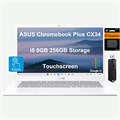 Ноутбук ASUS Chromebook Plus CX34 (14-дюймовый сенсорный экран FHD, 10-ядерный процессор Intel i5-1335U, 8 ГБ ОЗУ, 256 ГБ встроенной памяти (128 ГБ UFS + 128 ГБ IST SD-карта)), веб-камера FHD, Wi-Fi 6E, устройство чтения карт SD, Chrome OS, с Google AI 1000015118 - фото 575854