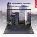 Бизнес-ноутбук LENOVO ThinkPad E16 Gen 1, 16-дюймовый дисплей FHD+, процессор AMD Ryzen 7 7730U, 40 ГБ ОЗУ, SSD на 1 ТБ, клавиатура с подсветкой, сканер отпечатков пальцев, HDMI, RJ-45, Wi-Fi 6, Windows 11 Pro, черный 1000003629