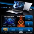 Ноутбук TOPGRO, 16-дюймовый дисплей Full HD, процессор Core i9-9980HK (5,0 ГГц), видеокарта NVIDIA GTX1650, 32 ГБ оперативной памяти DDR4, твердотельный накопитель на 1 ТБ, Wi-Fi 6, Bluetooth 5.2, Windows 10 Pro, ноутбук с клавиатурой с подсветкой, серая 1000011200