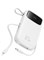 Портативное зарядное устройство Power Bank, быстрая зарядка, портативное зарядное устройство для телефона со встроенным разъемом Lightning и выходом USB-C, аккумулятор со светодиодным дисплеем для iPhone, Samsung, Android, Pixel, iPad, белый 1000016819