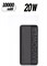 Внешний аккумулятор — быстрая зарядка 20 Вт, два порта USB-C и USB, умный светодиодный дисплей, компактный и надежный, черный цвет 1000016873 Внешний аккумулятор — быстрая зарядка 20 Вт, два порта USB-C и USB, умный светодиодный дисплей, компактный и надежный, черный цвет 1000016873
