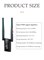 USB-адаптер WiFi? Ethernet-адаптер, портативный беспроводной ключ шифрования, двойная антенна с высоким коэффициентом усиления, подходит для настольных ПК и ноутбуков, подходит для офисов и домов (черный) 1000018019